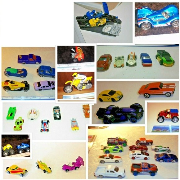 Lot of Hot Wheels Some Vintage Cars Set 40+ Motorcycle Ramp 2 Cycles